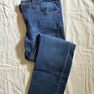 Lee Deep Blue Denim Jeans no gap straight leg lower on the waist